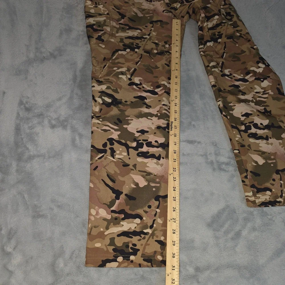 ESDY Mens Camo Tactical Cargo Pants Fleece Lined Multicam Hiking Trousers XXXL